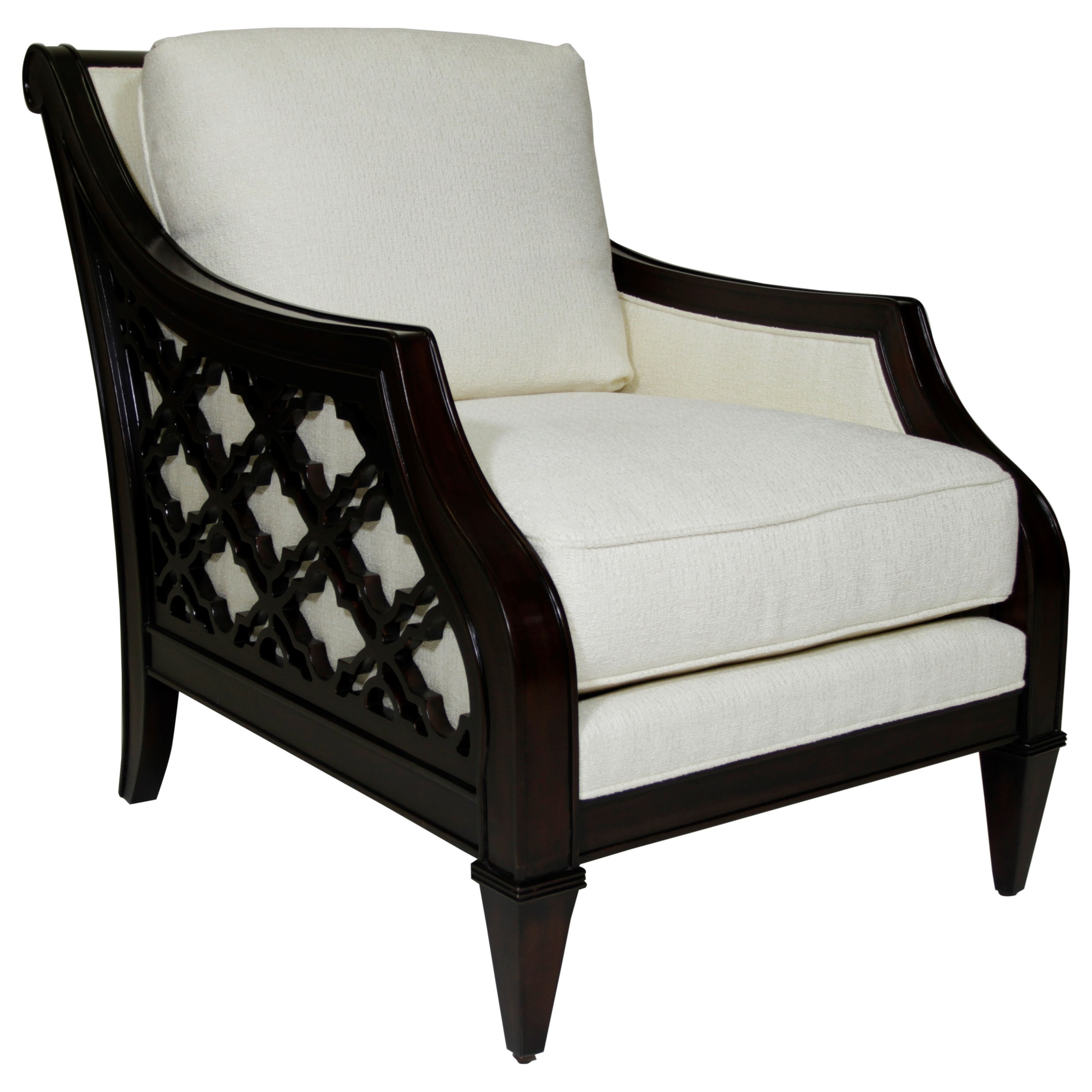 Tommy Bahama Home Royal Kahala 151411 Bay Club Chair with Quatrefoil